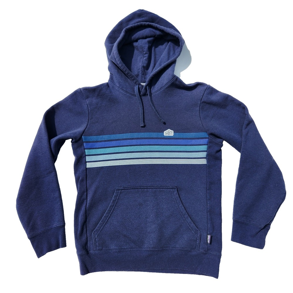 Men/Women PATAGONIA Uprisal Hoody hoodie Line Logo Ridge stripes Navy Blue  XS‎